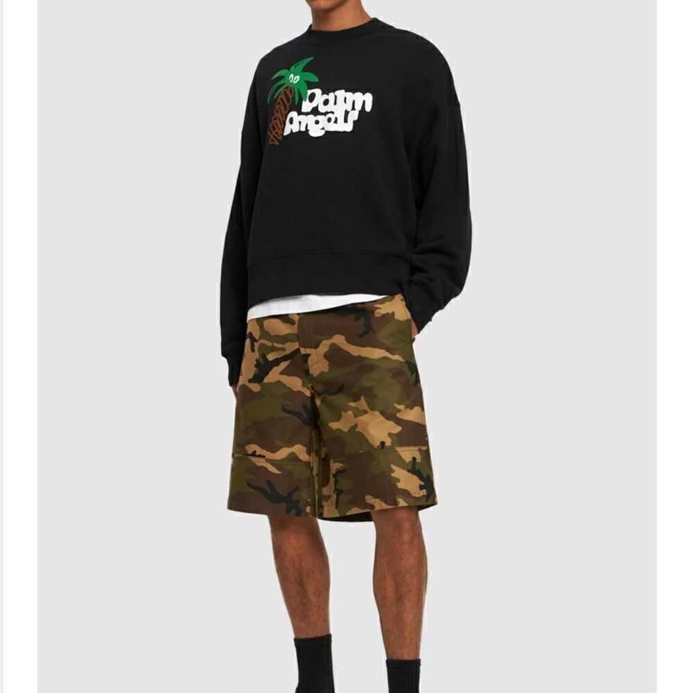Palm Angels logo-print organic cotton sweatshirt $993.
